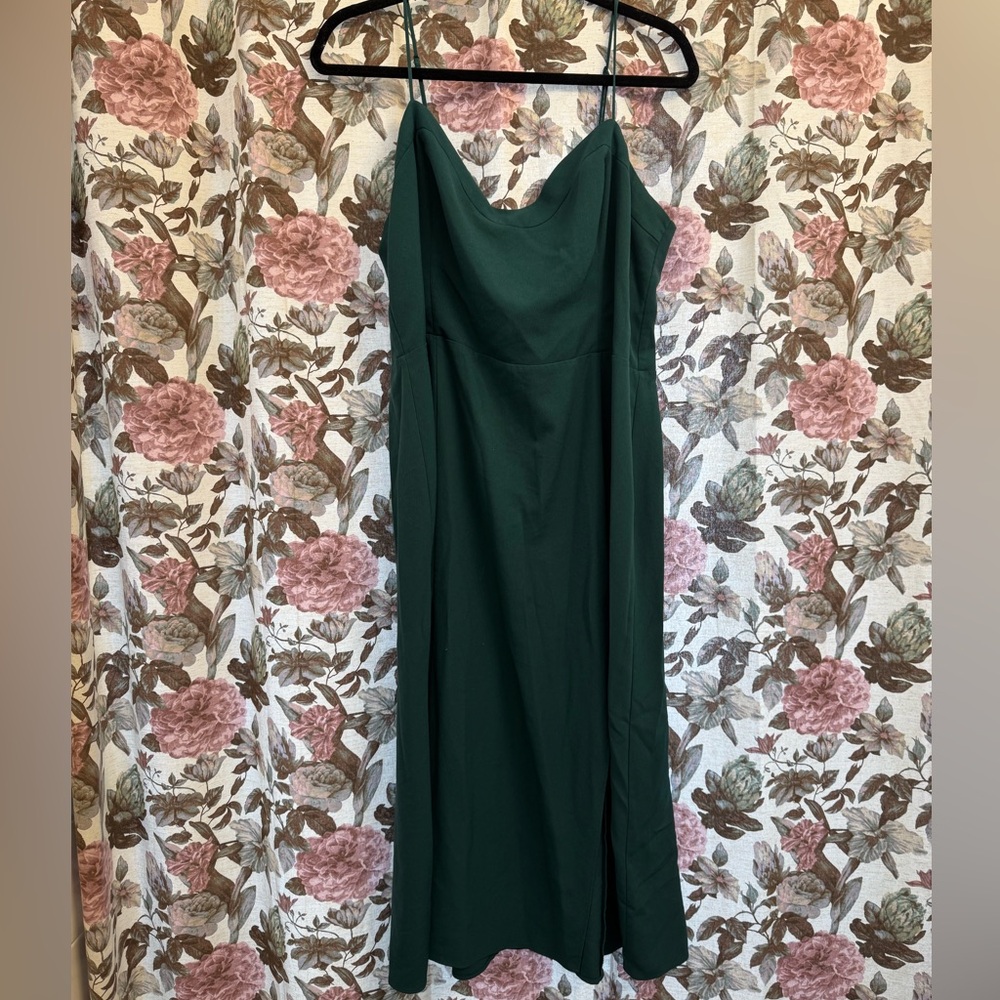 A&F emerald green cocktail dress